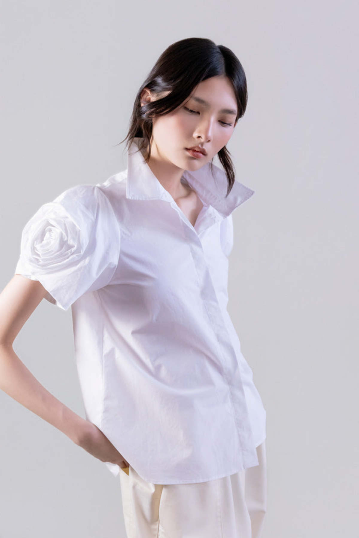 Psophia Rosette Tailored Blouse - Image 1 of 3