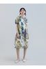 Psophia Sun-Kissed Marigold Meadow Boat-Neck Dress - Indian Flower - Thumbnail 1