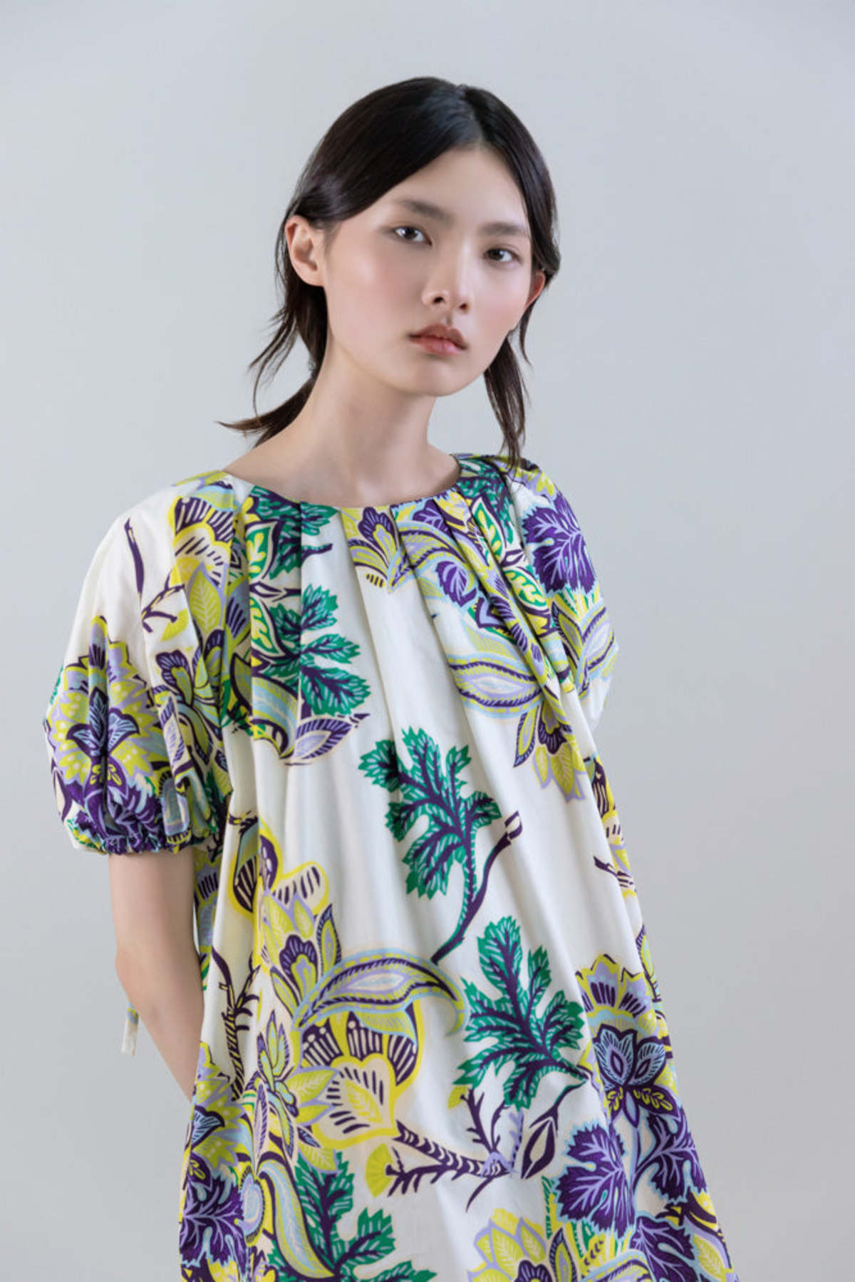 Psophia Sun-Kissed Marigold Meadow Boat-Neck Dress - Indian Flower - Image 3 of 3
