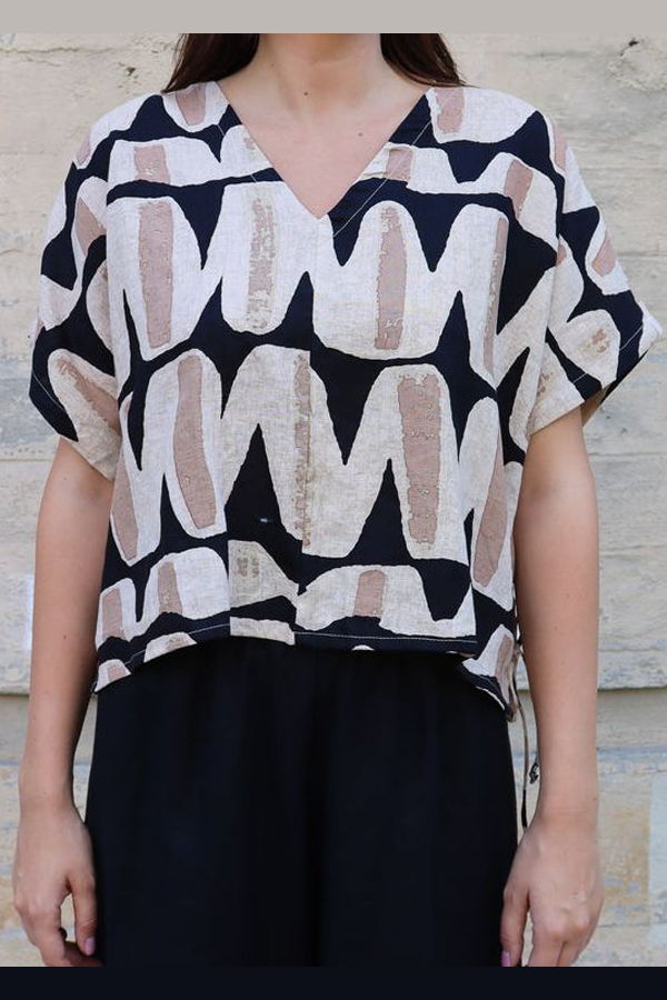 Bel Kazan Isla Top - Black Vista