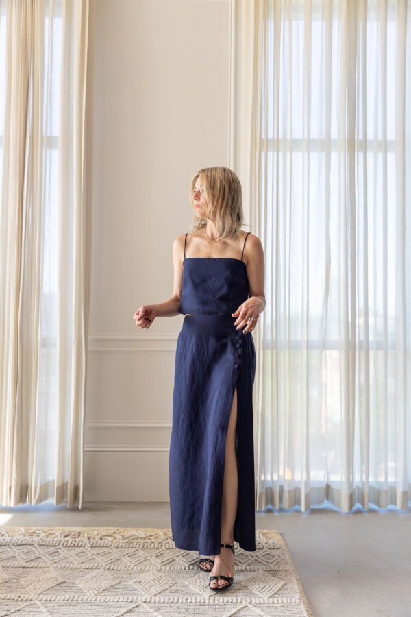 Onia High Slit Maxi Skirt