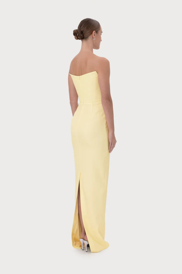 Sau Lee Louisa Gown - Pale Yellow