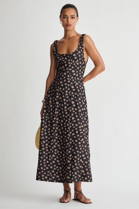 Lauren Manoogian Wide V Neck Dress - Hessian | Garmentory