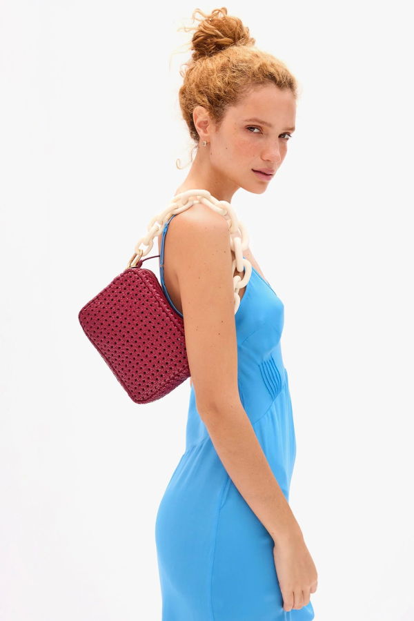 Clare V. Shortie Strap Gradual Link Matte Resin