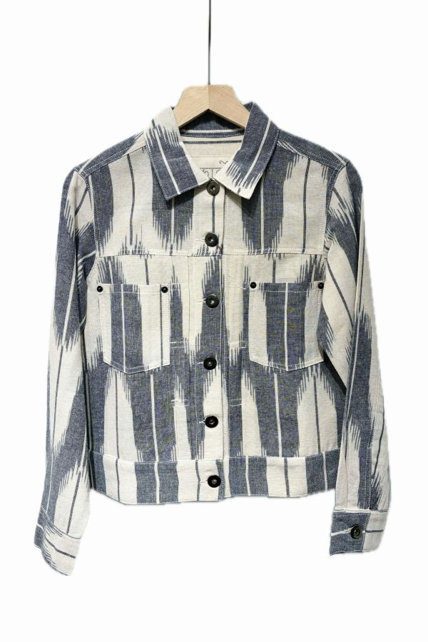 Kardo Marvin Trucker Jacket Ikat - Natural