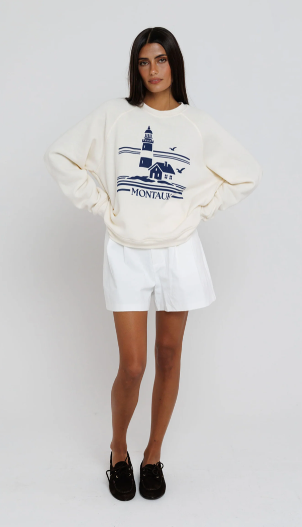 Sunny Somewhere Raglan Sweatshirt - Off White