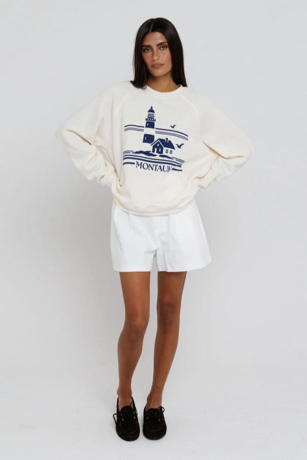 Sunny Somewhere Raglan Sweatshirt - Off White