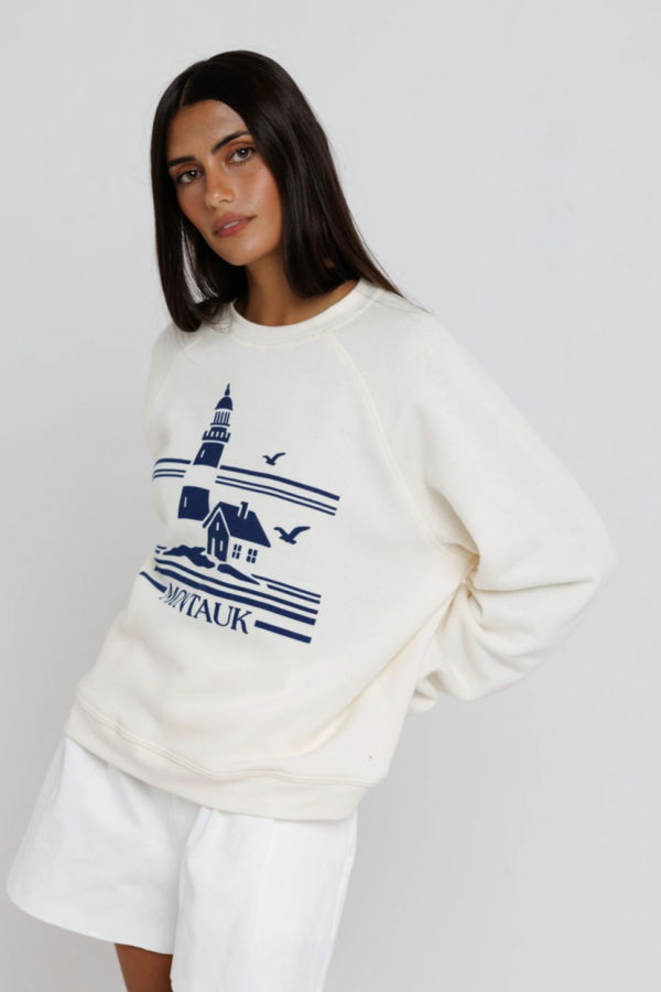 Sunny Somewhere Raglan Sweatshirt - Off White