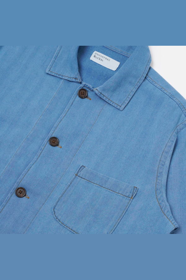 Universal Works Bakers Overshirt Herringbone Rec