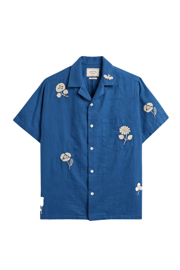Portuguese Flannel Embroidery Nature Rami Shirt