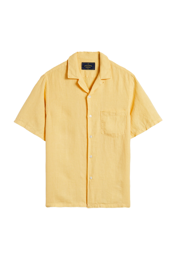 Portuguese Flannel Linen Camp Collar Shirt