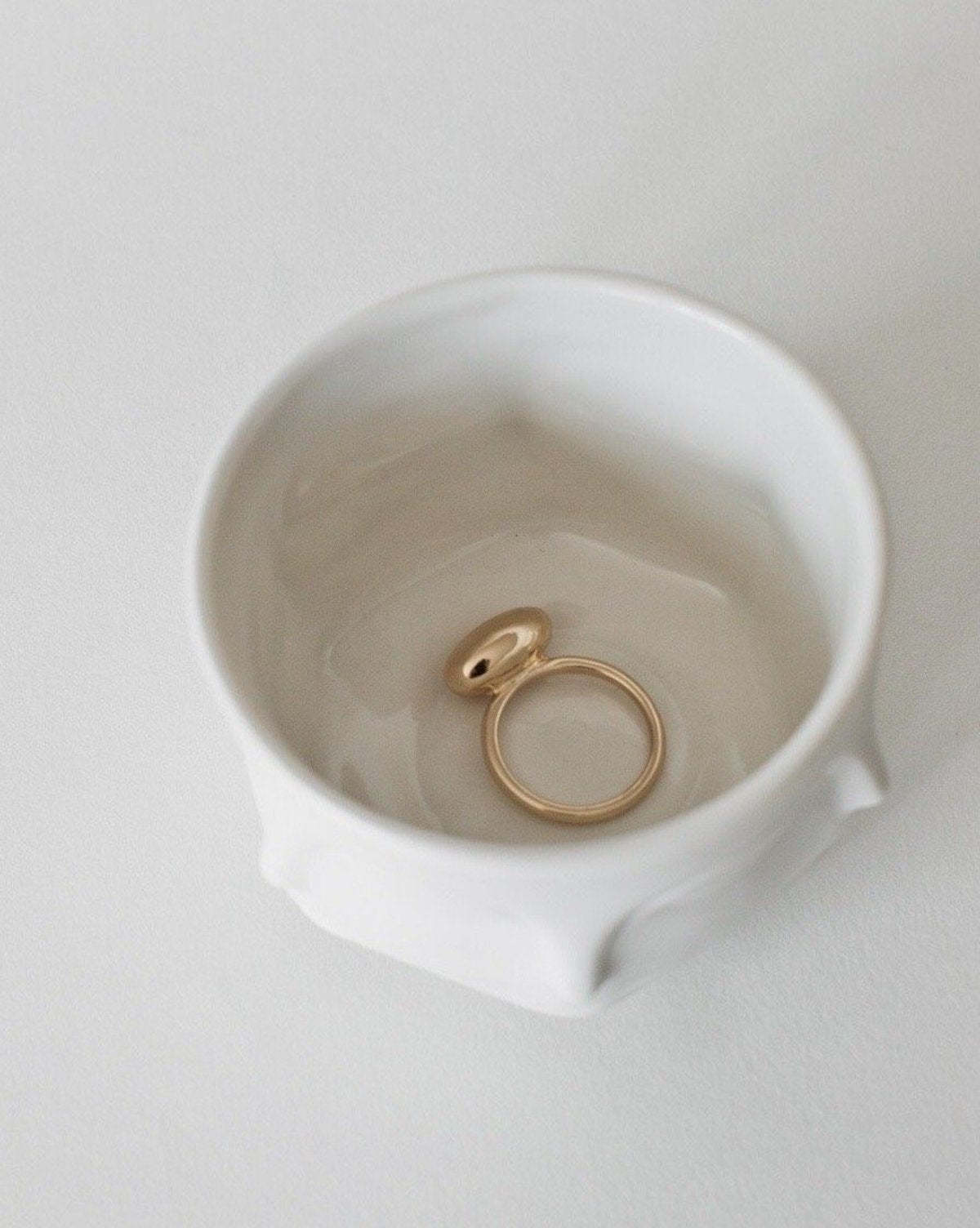 Common Muse Sculptural Oval Ring Gold Plated | Garmentory