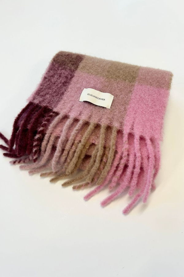 Eliza Faulkner Checked Mohair Scarf