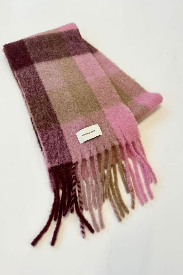 Eliza Faulkner Checked Mohair Scarf