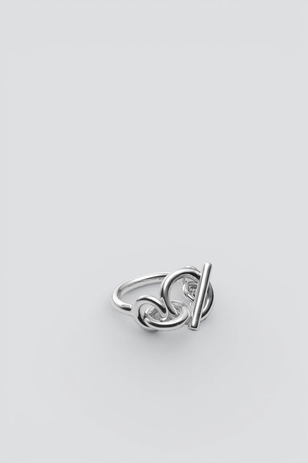 Annika Inez Silver Tapered Link Ring