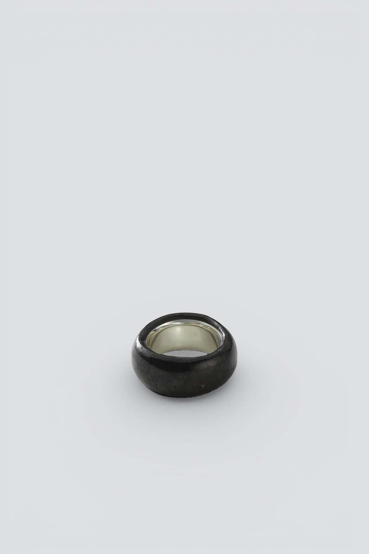 Annika Inez Shungite Stone Cigar Band Ring - Image 1 of 2