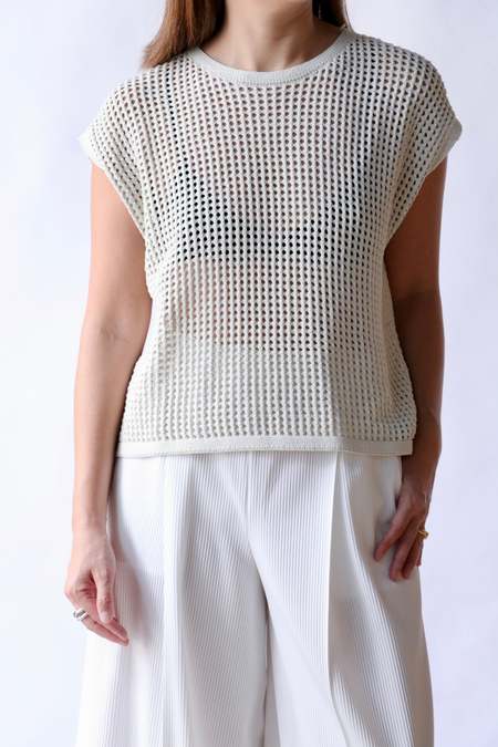 Pleats Please by Issey Miyake Leaf Sleeveless Top | Garmentory