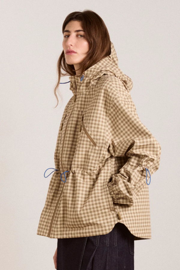 DAMSON MADDER Matilda Raincoat - Brown Gingham