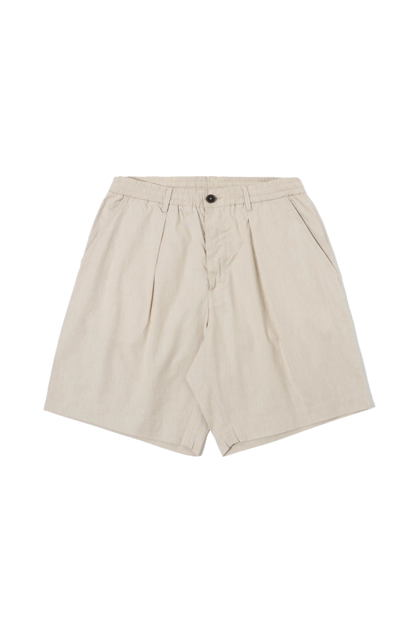 Universal Works Kennedy Stripe Pleated Track Short