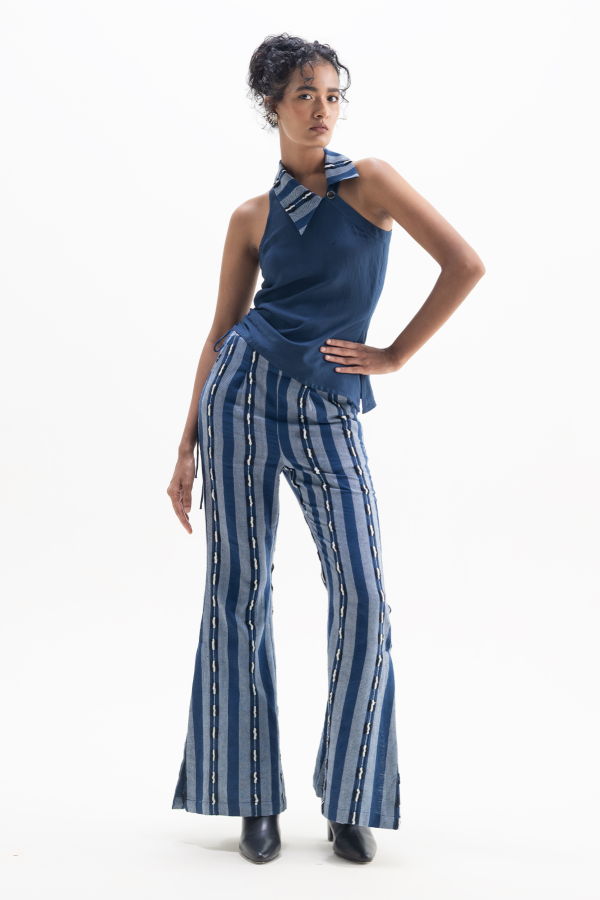 Middle Ground Twilight Halter Top - Blue