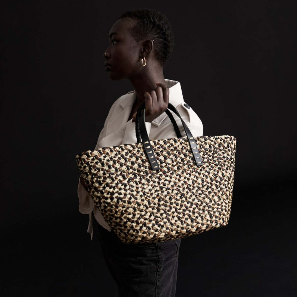Indego Africa Claudine Signature Speckled Tote - Image 3 of 4