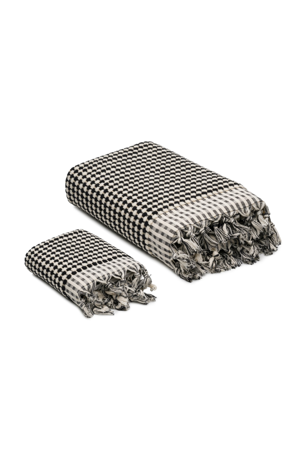 Oliviera Home Dots Turkish Cotton Terry Bath and Hand Towels