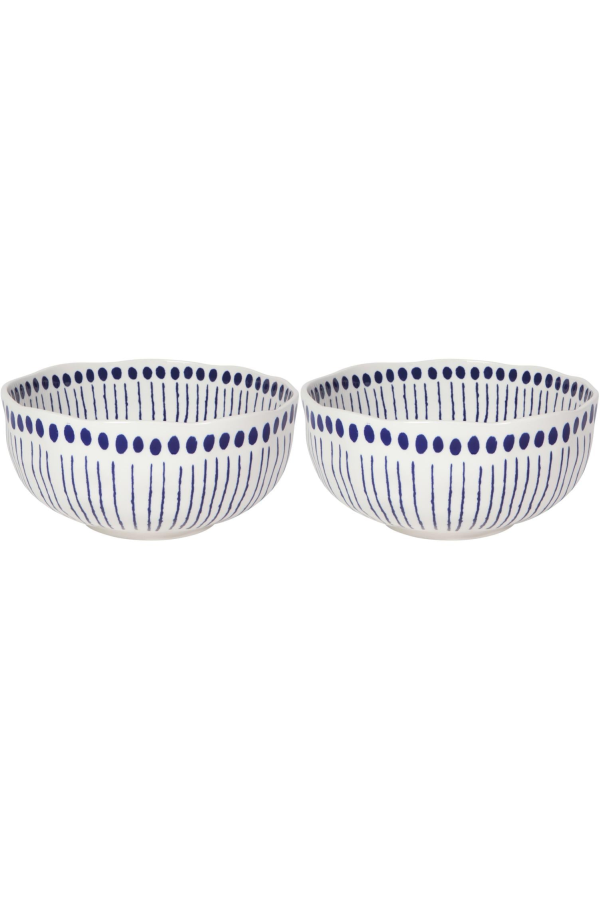 Danica Brands Set of 2 Sprout Stamped Medium Mixing Bowls 7.75 Inch