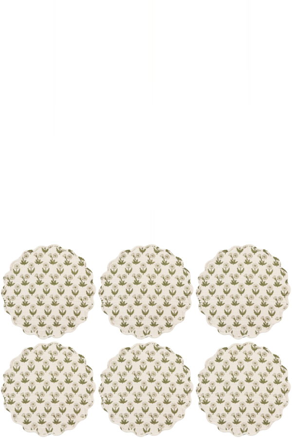 Danica Brands Set of 6 Double Weave Bloom Placemats