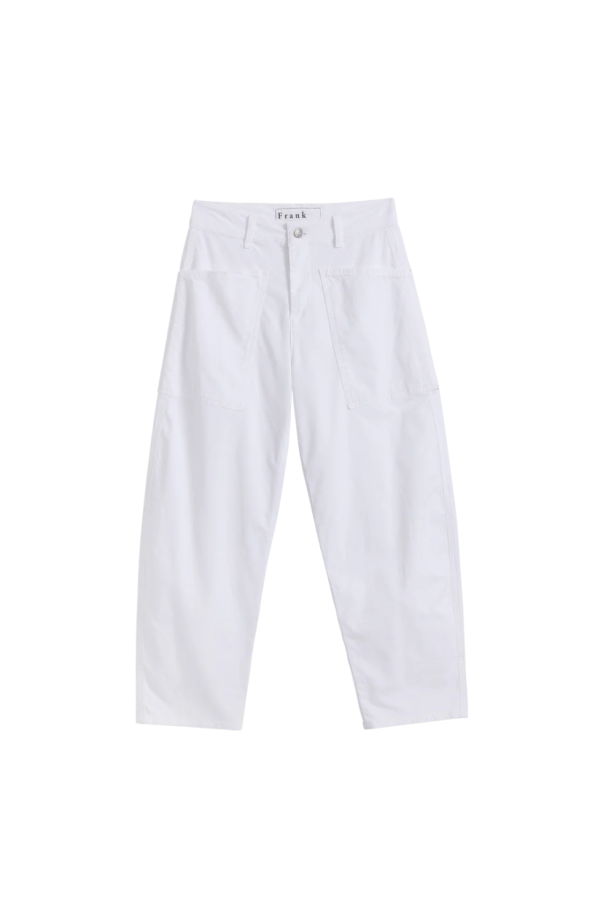 Frank & Eileen Bray Everyday Barrel Pant - White Twill