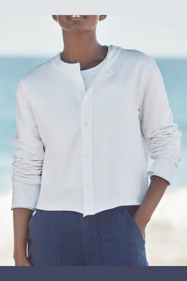 Frank & Eileen Jackie T-Shirt Cardigan - White