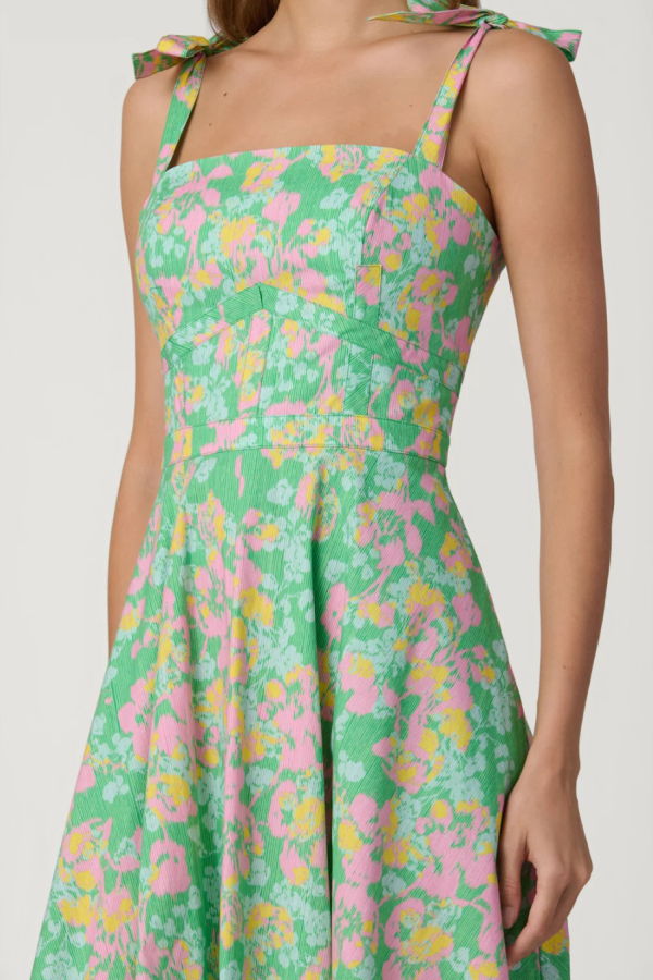 Shoshanna Majorelle Dress - Bright Mint Multi