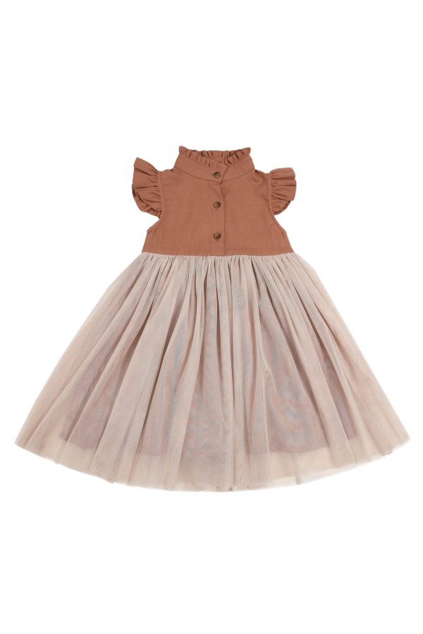 KIDS Donsje Fleurance Dress - Rust