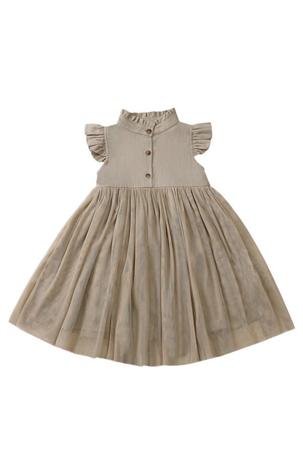 KIDS Donsje Fleurance Dress - Taupe
