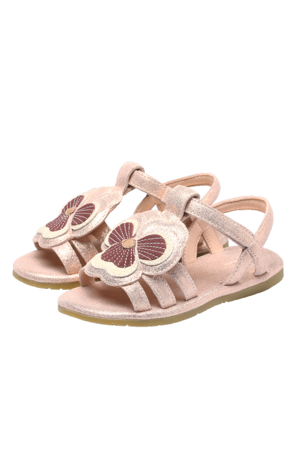 KIDS Donsje Iles Fields Sandals Violette - Powder Metallic Leather