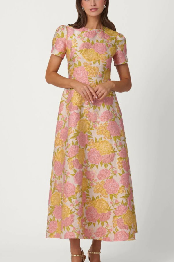 Shoshanna Vivianne Dress - Amber/Blush