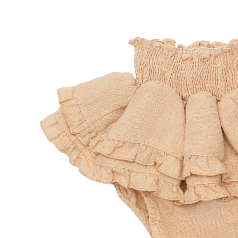 KIDS Donsje Vaibi Linen Bloomers - Rose Latte