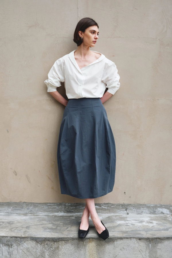 Sophie Rue Liora Asymmetric Neck Button Up