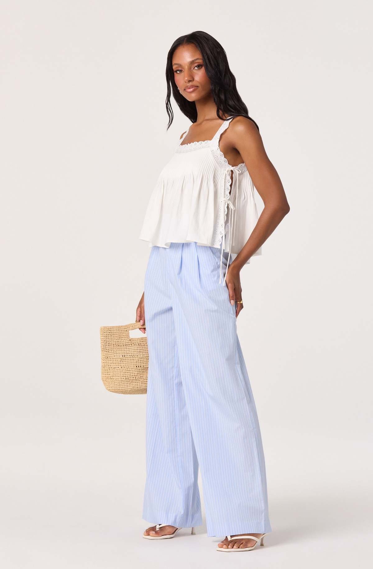 ASTR The Label Eyelet Side Tie Lori Top - Image 3 of 6