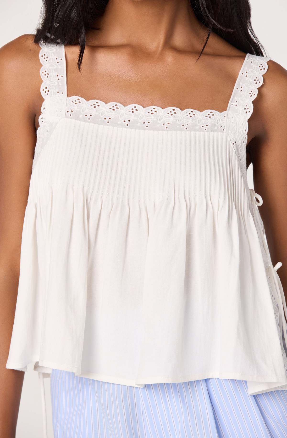 ASTR The Label Eyelet Side Tie Lori Top - Image 5 of 6