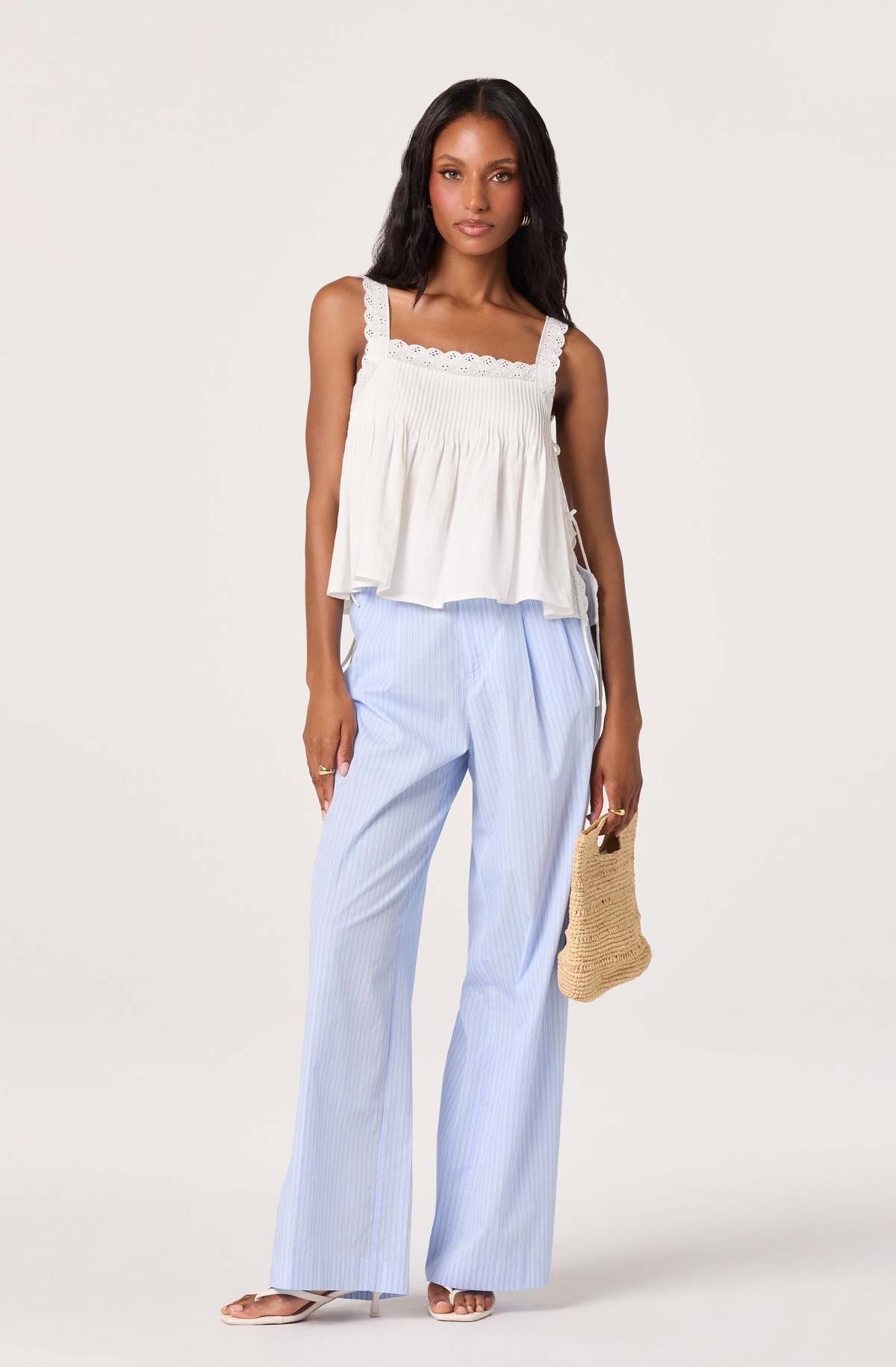 ASTR The Label Eyelet Side Tie Lori Top - Image 6 of 6