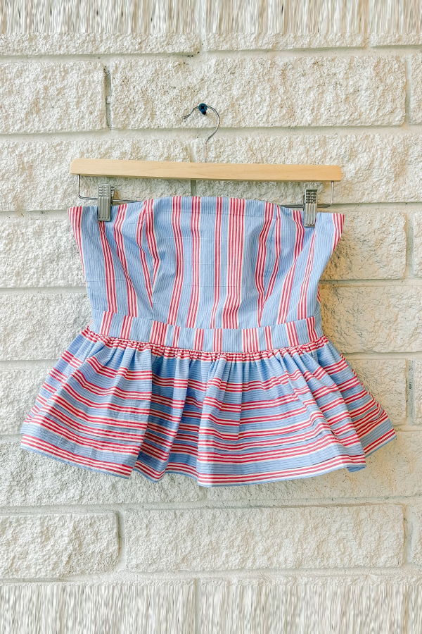 Hunter Bell Vera Top - Seaside Stripe