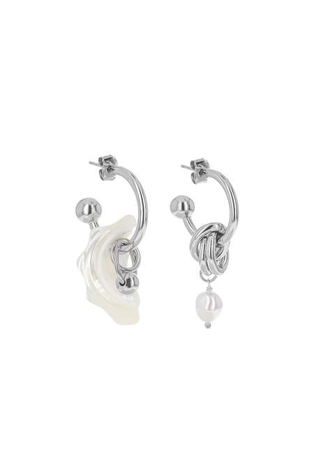 Justine Clenquet Richie Earrings - Silver | Garmentory