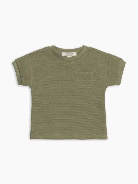 Kids Soor Ploom Flutter Tee - Stripe Eucalyptus | Garmentory