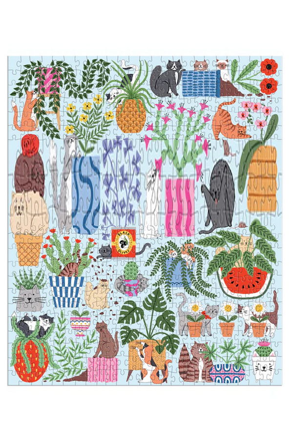 Raincoast Books Cats in the Houseplants 500 Piece Puzzle