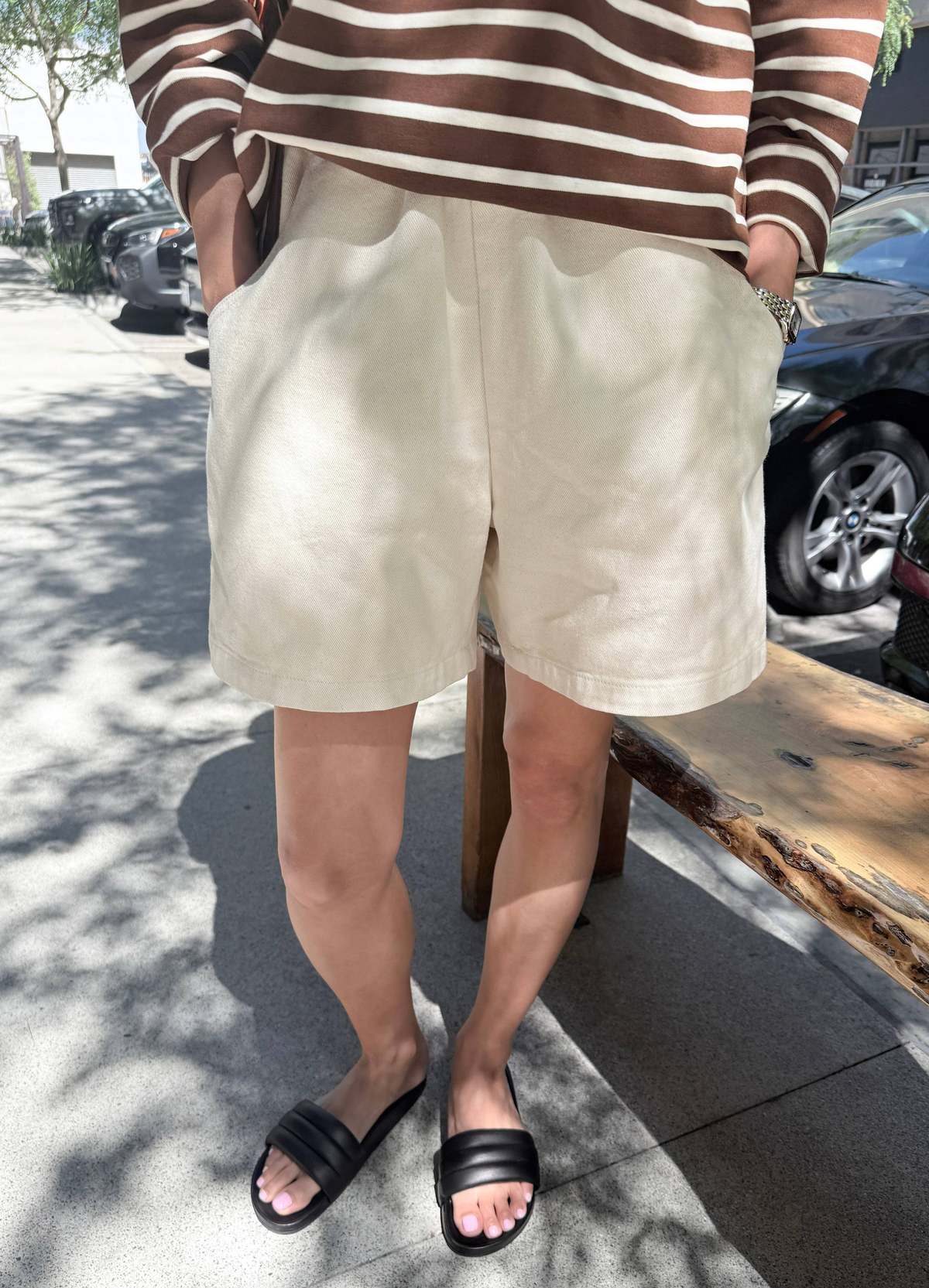 Le Bon Shoppe City Shorts - Naturel - Image 1 of 3