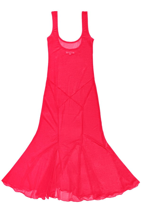 Ali Golden Tank Dress W/ Asymmetrical Hem