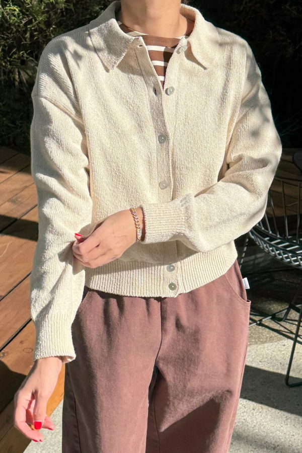 Le Bon Shoppe The Club Cardigan - Naturel Cream