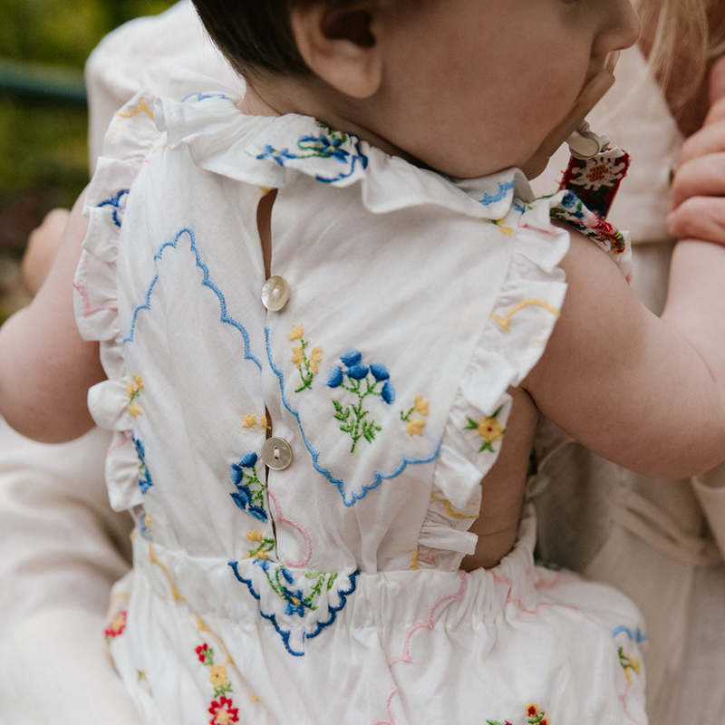 KIDS The New Society Baby Jacinthe Romper Embroidery - Multicolour