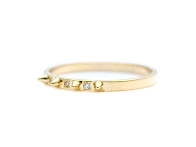 E.M. Gold and Diamond Petite Spike Ring E.M. Gold and Diamond Petite Spike Ring