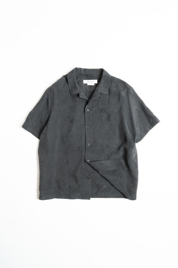 Saturday Project Cupro Camp Shirt - Black